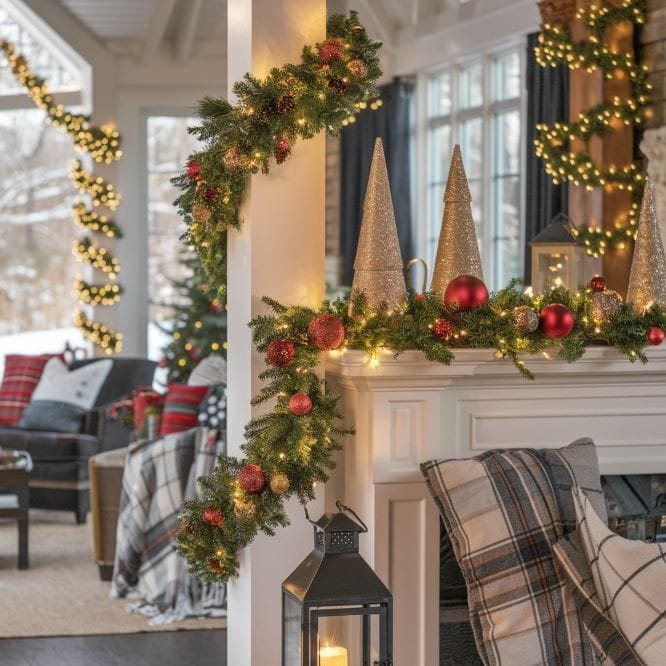 photo of a beautifully decorated home with seasonal holiday decor