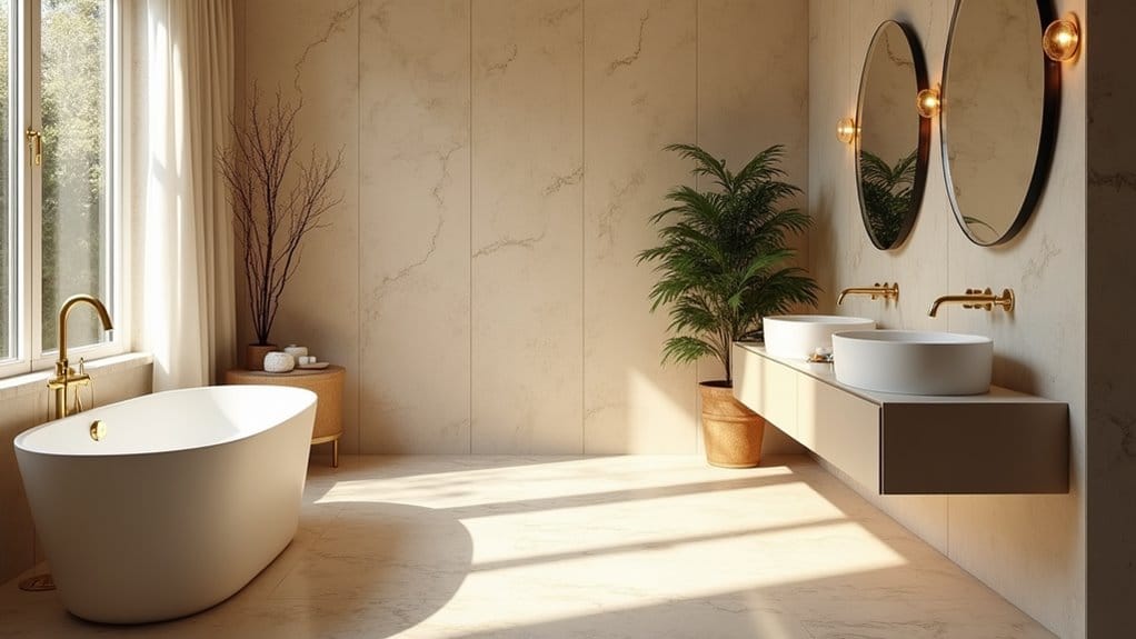 luxe modern neutral bathrooms